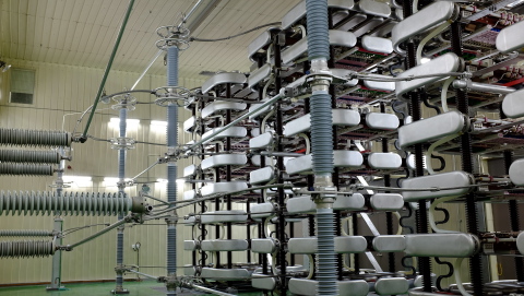 A converter in the Jeju-Haenam HVDC refurbishment project (South Korea) using the updated H450 valve. Image courtesy of GE.