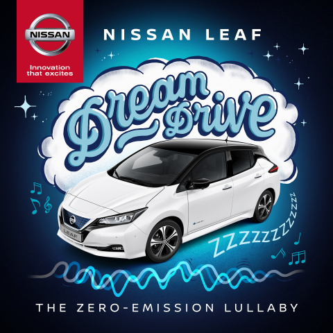 Album artwork: Nissan dreamt up the world’s first zero-emission lullaby, a soundtrack that fuses sounds of the Nissan LEAF with frequencies produced by a humming combustion engine to create a hypnotic soundscape for angry babies (Photo: Business Wire)
