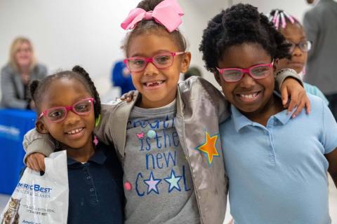 National Vision Donates More Than 8,100 Pairs of Eyeglasses to Kids in Need (Photo: Business Wire)