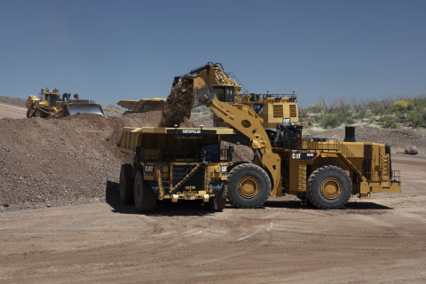 A CAT 793 autonomous haul truck at Caterpillar’s Tinaja, Arizona, demonstration center. The fleet of autonomous CAT 793F mining trucks will be fully operational in 2021 at Newmont’s Boddington mine in Australia and will be the first autonomous haulage system in an open pit gold mine in the world. (Photo: Business Wire)