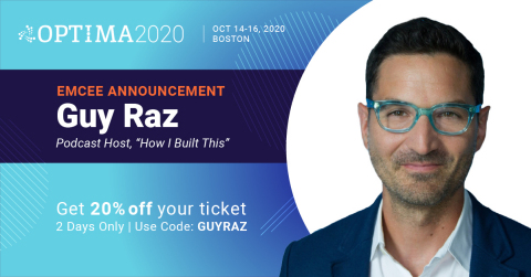 original Guy Raz, Host of “How I Built This” Podcast, to Emcee OPTIMA 2020, the Second-Annual Talent Optimization Conference (Photo: Business Wire)