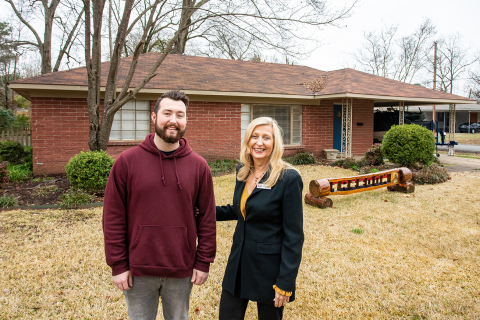 A $10,000 Homebuyer Equity Leverage Partnership grant from Centennial Bank and FHLB Dallas provided a down payment on a home for Conway, Arkansas, resident. (Photo: Business Wire)