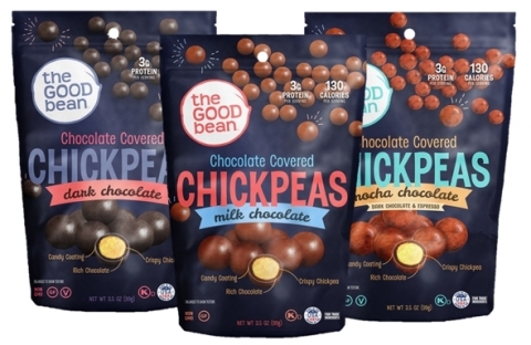 The Good Bean's Chocolate Covered Chickpeas Product Lineup (Photo: Business Wire)