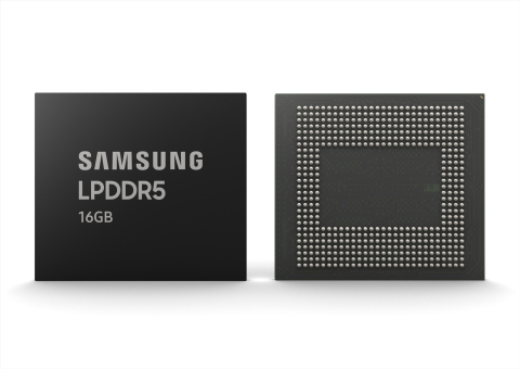 New Samsung 16GB LPDDR5 Mobile Memory (Graphic: Business Wire)