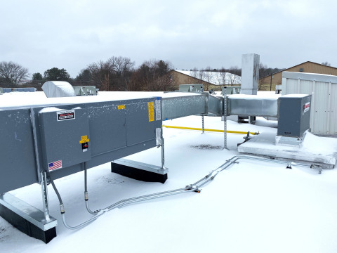 Example of new heater installed for RSCC's HVAC efficiency project by Fairbanks Energy Services (Photo: Business Wire)