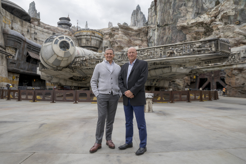 Robert A. Iger and Bob Chapek at opening of Star Wars: Galaxy’s Edge (Photo: Business Wire)
