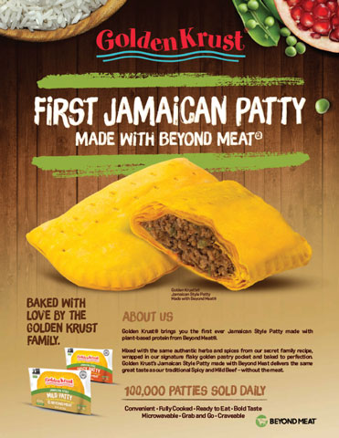 Golden Krust Plant-Based Patties made with Beyond Meat