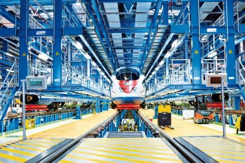 Leveraging its rail domain knowledge and Stratasys 3D printers, Siemens Mobility is able to rapidly and cost-effectively produce spare parts for the RZD high-speed Sapsan train fleet (Photo: Business Wire)