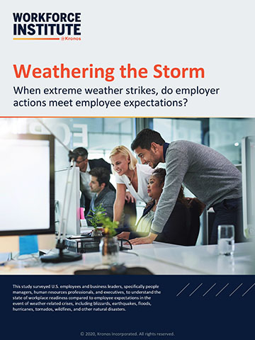 With more extreme weather events impacting the workplace, employees have specific expectations for how their organization can support a culture of caring in times of crisis.