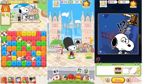 CAPCOM: Just tap! It’s so simple! Fun puzzles! The official start of service for Snoopy Puzzle Journey! (Graphic: Business Wire)