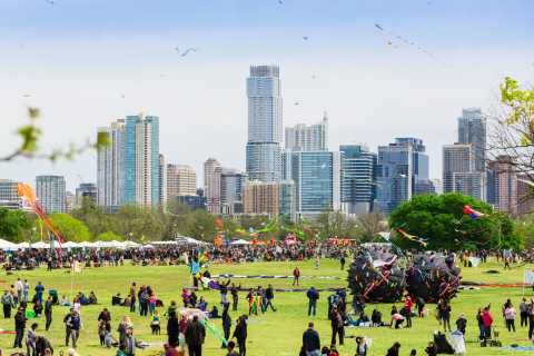 The ABC Kite Fest—one of Austin's favorite traditions—returns to Zilker Park for its 91st year on March 29, 2020. (Photo: Business Wire)