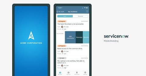 ServiceNow's Mobile Branding (Photo: Business Wire)