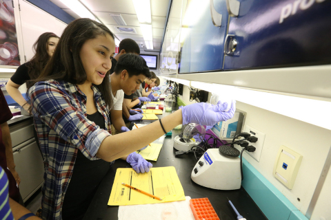 MdBioLab, the country’s only mobile STEM-focused disaster recovery education program, gives teachers a turnkey classroom experience and curriculums in biology, chemistry, environmental science cybersecurity and virtual reality for students grades 6-12. (Photo: Business Wire)