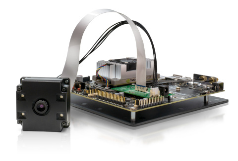 Helios Flex Time-of-Flight MIPI Module connects to Nvidia Jetson TX2 (Photo: Business Wire)