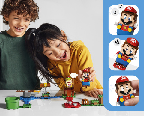 Kids playing with LEGO Super Mario incl. graphics (Photo: Business Wire)