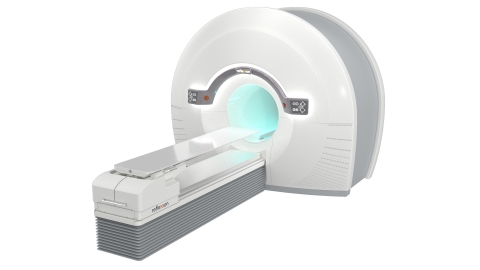 The RefleXion™ X1 is the only machine that combines high-quality CT imaging with a linear accelerator for better tumor localization. The groundbreaking design rotates up to 60 times faster than other linear accelerators and modulates the radiation dose from 100 points per beam station for precise dose delivery. (Photo: Business Wire)