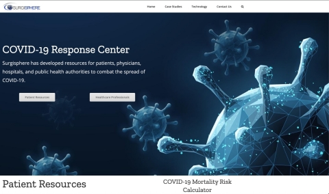 Surgisphere's COVID-19 Response Center (Graphic: Business Wire)