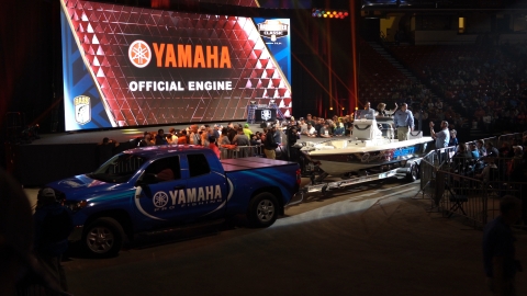 original Yamaha Marine and Skeeter Boats provided a Skeeter SX230 center console boat powered by a Yamaha V MAX SHO® 250 outboard to the Florida State University (FSU) Coastal and Marine Laboratory at the fiftieth annual Bassmaster Classic®, March 8, 2020. The lab will use the boat, sponsored by the Yamaha Rightwaters™ initiative, to study the effects of the 2010 Deepwater Horizon oil spill on oyster habitats in the Gulf of Mexico and Apalachicola Bay. (Photo: Business Wire)