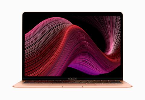 MacBook Air now features the new Magic Keyboard, delivers up to two times faster performance and starts at a new lower price of $999. (Photo: Business Wire)