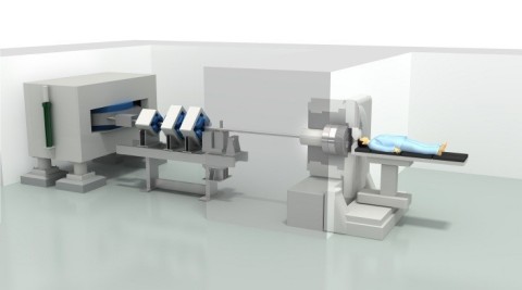 original Accelerator based BNCT system and its cyclotron (Graphic: Business Wire)