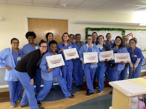 Krispy Kreme will give away thousands of free Original Glazed® dozens to thank healthcare community and share joy among customers and neighbors (Photo: Business Wire)