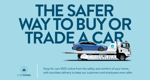 To further enhance its 100 percent online shopping experience, Carvana is now offering Touchless Delivery to customers that want to buy or trade a car. (Graphic: Business Wire)