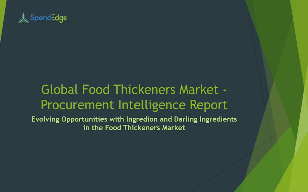 SpendEdge, a global procurement market intelligence firm, has announced the release of its Global Food Thickeners Market - Procurement Intelligence Report.