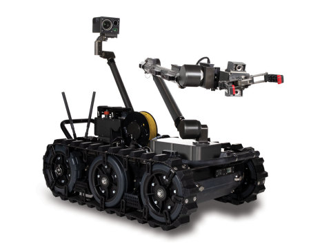 U.S. Marine Corps teams will use the FLIR Centaur™ robot to help disarm improvised explosive devices, unexploded ordnance, and perform similar hazardous tasks. Different sensors and payloads can be added to the 160-lb. Centaur to support a range of missions. (Photo: Business Wire)