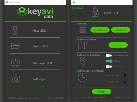 Shown here is the Keyavi Data client interface. Source: Kayavi Data