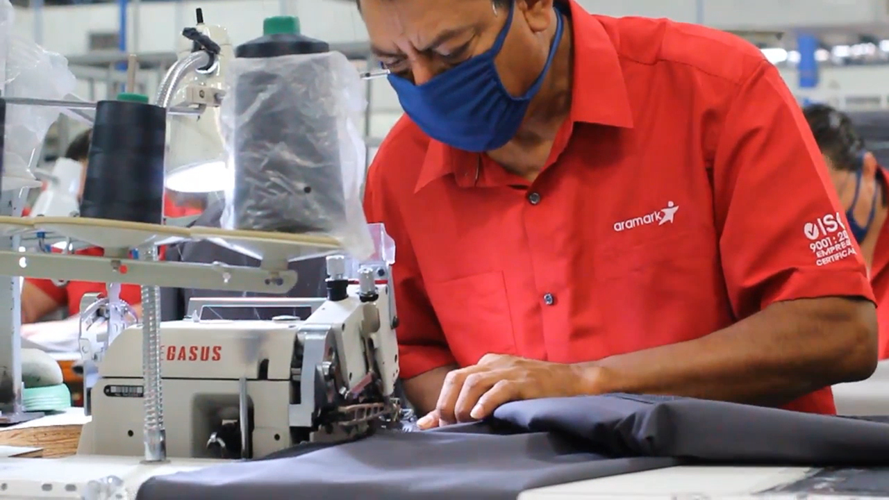 Aramark has converted its uniforms production lines to make masks, scrubs and isolation gowns for healthcare providers and other frontline workers to support the COVID-19 response.