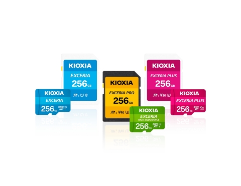 キオクシア株式会社：「キオクシア（KIOXIA）」ブランドのmicroSD / SDメモリカード製品 （写真：ビジネスワイヤ）