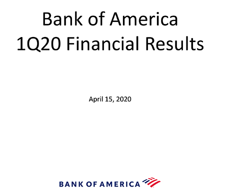 Q1-20 Bank of America Investor Relations Presentation