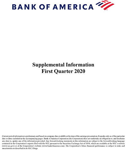 thumbnail Q1-20 Bank of America Supplemental Information