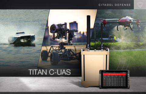 Industry-leading counter drone solution provider, Citadel Defense, releases new AI software to defeat air, land, and sea drones within a single system. (Graphic: Business Wire)