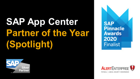 AlertEnterprise Named a Finalist for 2020 SAP® Pinnacle Award in SAP App Center Partner of the Year (Spotlight) Category (Graphic: Business Wire)