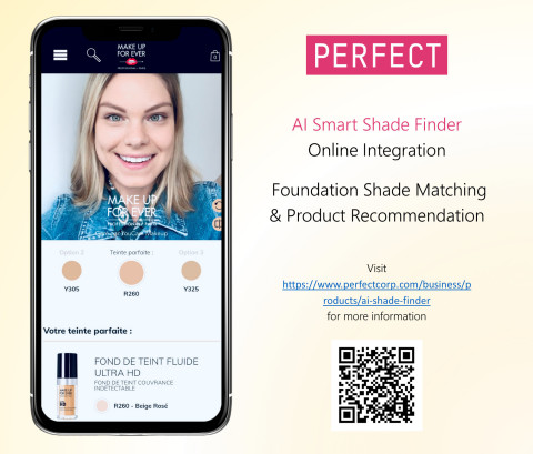 Perfect Corp. Partners with MAKE UP FOR EVER for AI-powered Foundation Shade Matching (Photo: Business Wire)