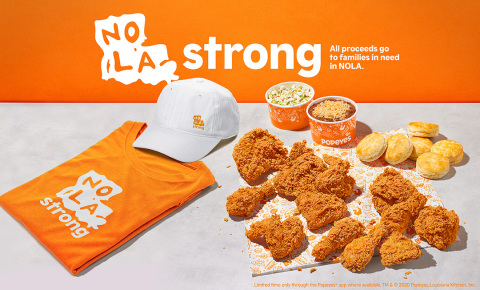 Popeyes® restaurants launch NOLA STRONG MEAL with all proceeds going to families in need in New Orleans (Photo: Business Wire)