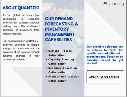 QUANTZIG'S DEMAND FORECASTING & INVENTORY MANAGEMENT CAPABILITIES