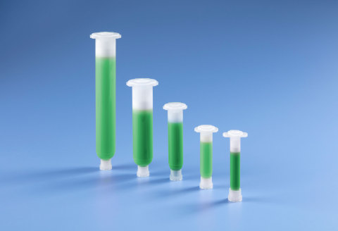 Optimum ECO industrial syringe barrels and dispensing components help lower the carbon footprint with renewable, eco-friendly resins made from sugarcane stock. (Photo: Business Wire)