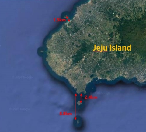 The delivery route, displayed on the map of Jeju Island (Graphic: Business Wire)