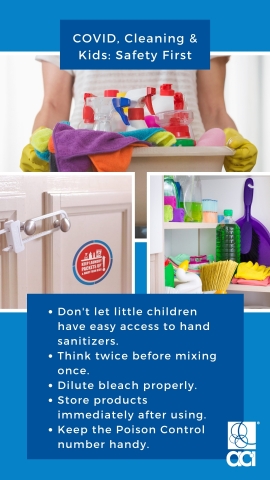 The American Cleaning Institute (cleaninginstitute.org) is sharing important safety reminders as Americans look to clean and disinfect at home during the COVID-19 crisis. (Graphic: Business Wire)