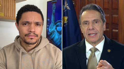 Trevor Noah welcomes New York Governor Andrew Cuomo for his first late-night interview tonight on The Daily Show with Trevor Noah (Photo: Business Wire)
