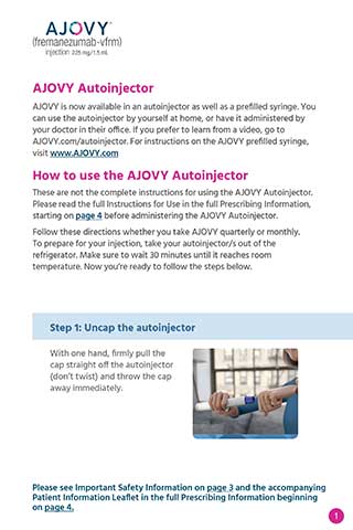 How to Use the AJOVY Autoinjector