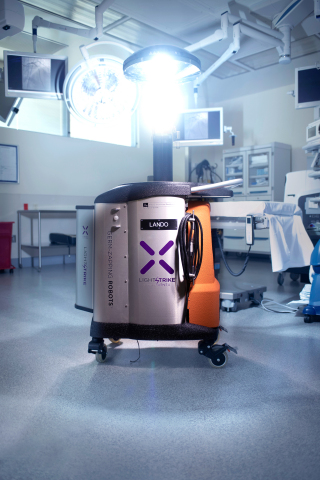 The Xenex LightStrike Germ-Zapping Robot  is the first and only UV disinfection technology proven to destroy the actual SARS-CoV-2 virus, which causes COVID-19. (Photo: Business Wire)