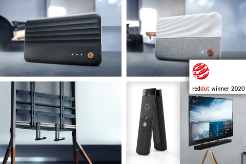 Universal Electronics Inc. won five Red Dot Awards for product design for our One For All Tripod and Falcon Universal TV Stands, One For All fabric Amplified Indoor TV Antennas and Universal Electronics Inc.'s Kita Android TV voice remote control. (Photo: Business Wire)