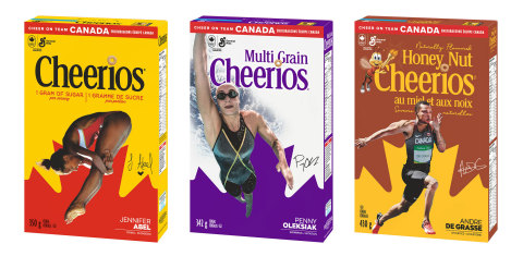 Cheer on the Athletes Cheerios packages will be appearing on store shelves soon. (Photo: Business Wire)