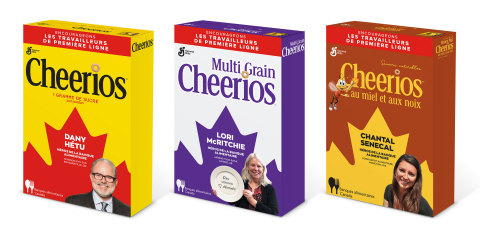 Cheerios is celebrating frontline foodbank heroes with Cheer on the Frontlines commemorative packaging. These boxes will not be available in stores. (Photo: Business Wire)
