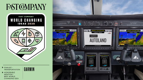 Garmin Autoland Fast Company 2020 World Changing Ideas Award (Graphic: Business Wire)