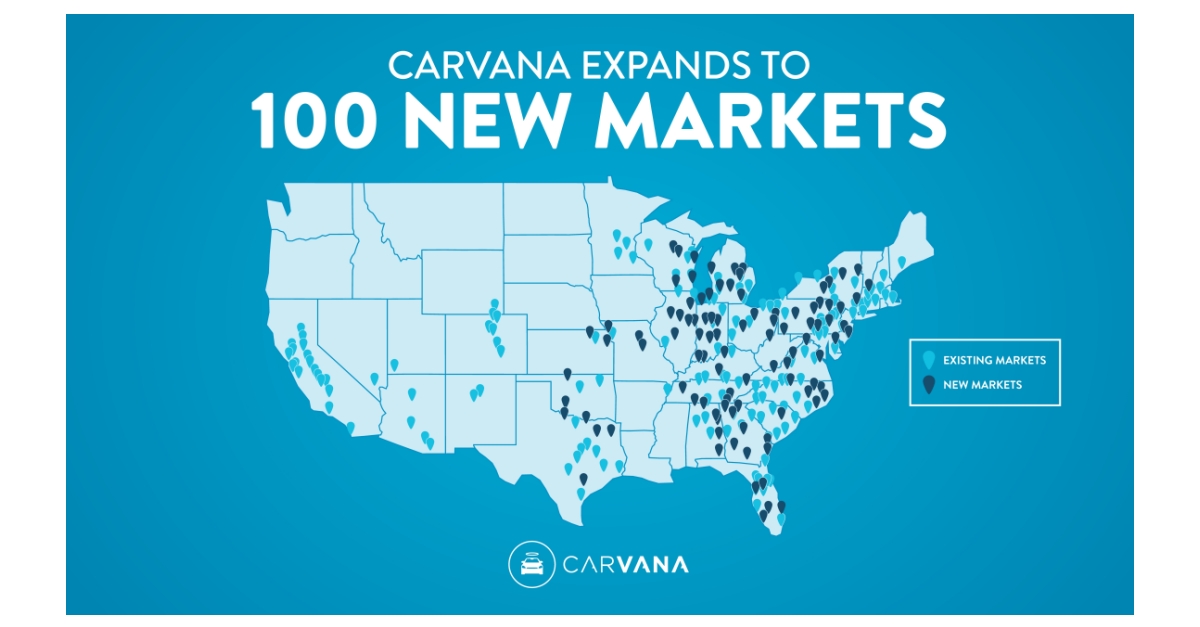 Carvana Launching 100 Markets to Bring Online Car Buying and Touchless