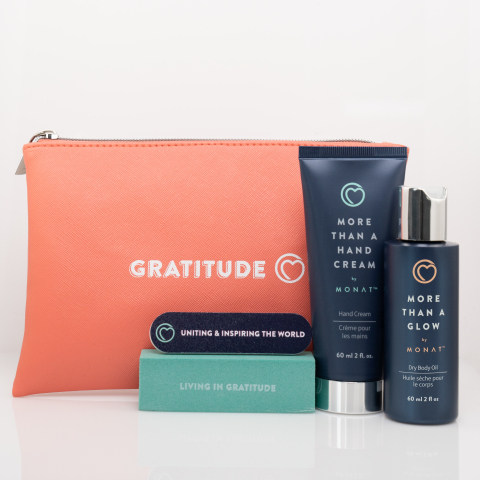 MONAT Gratitude raised $248,000 through sales of their Helping Hand Gift Set. (Photo: Business Wire)